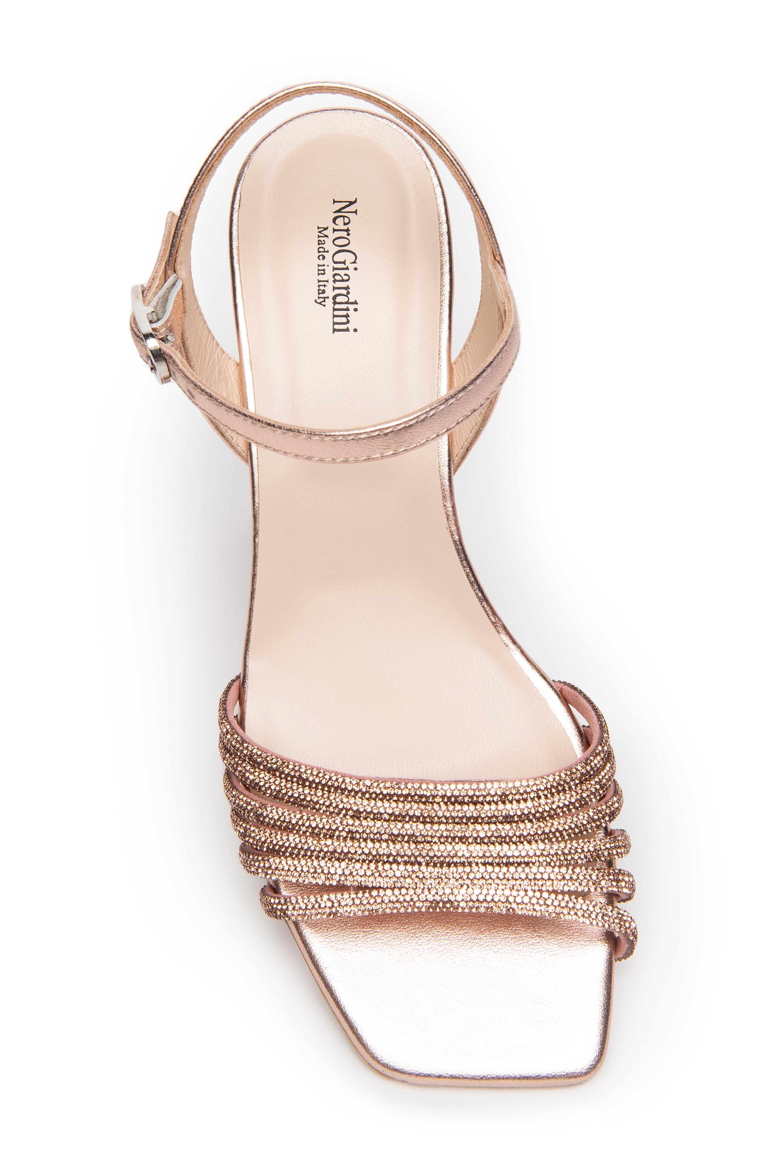 Embellished Ankle Strap Sandal, Alternate, color, ROSE GOLD