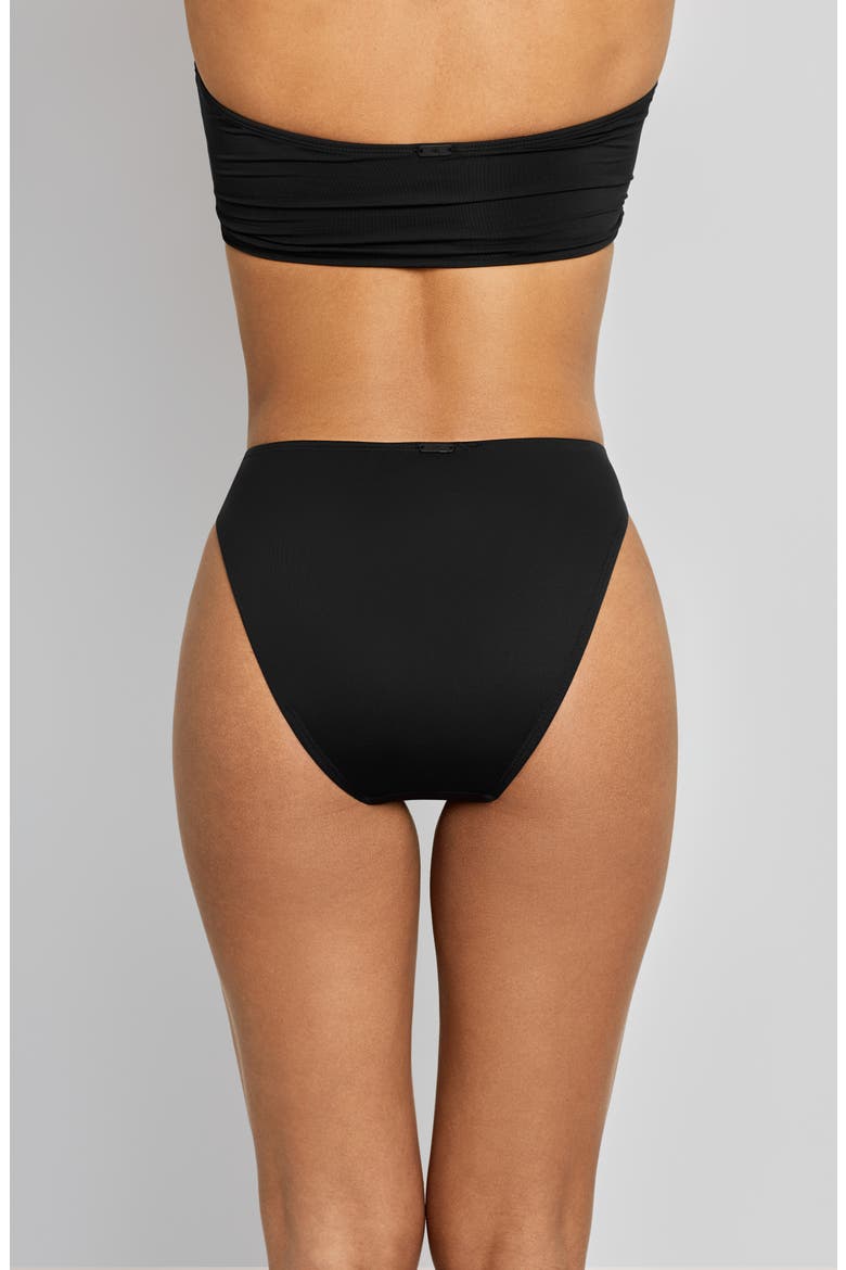 High Leg Bikini Bottoms, Alternate, color, BLACK