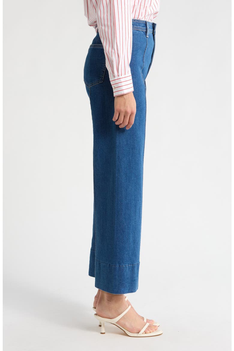 Penny Pintuck High Waist Ankle Wide Leg Jeans, Alternate, color, COUNTRY CLUB