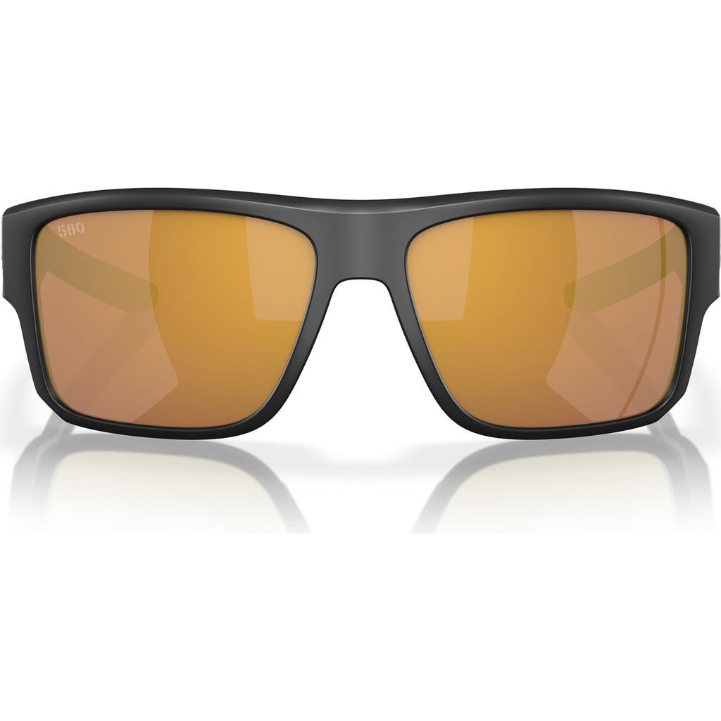 Costa Del Mar Catherine 57mm Polarized Phantos Sunglasses In Matte Black/gold Mirror