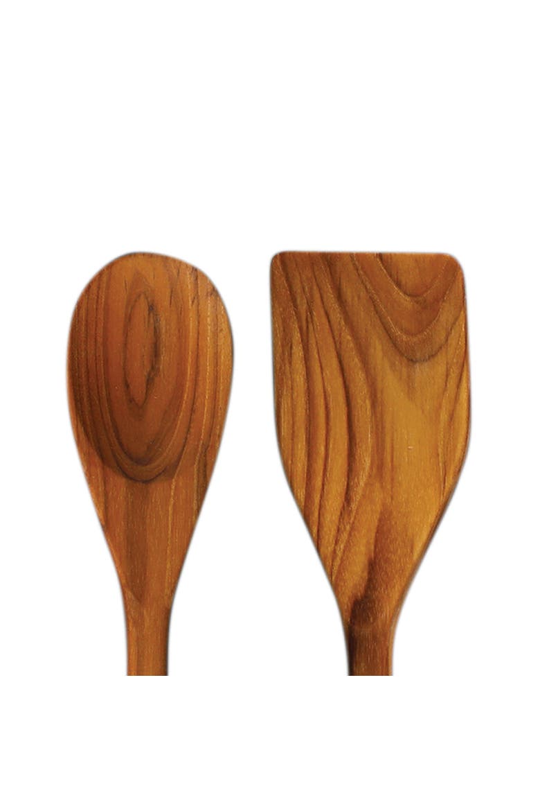 5pc Wood and Silicone Essential Kitchen Tool Set Brown, Alternate, color, Brown