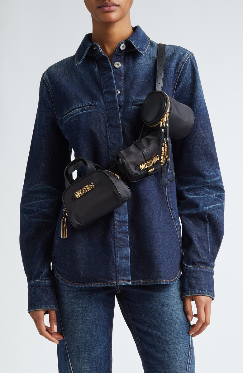 Moschino Multi Pouch Belt Bag, Alternate, color,