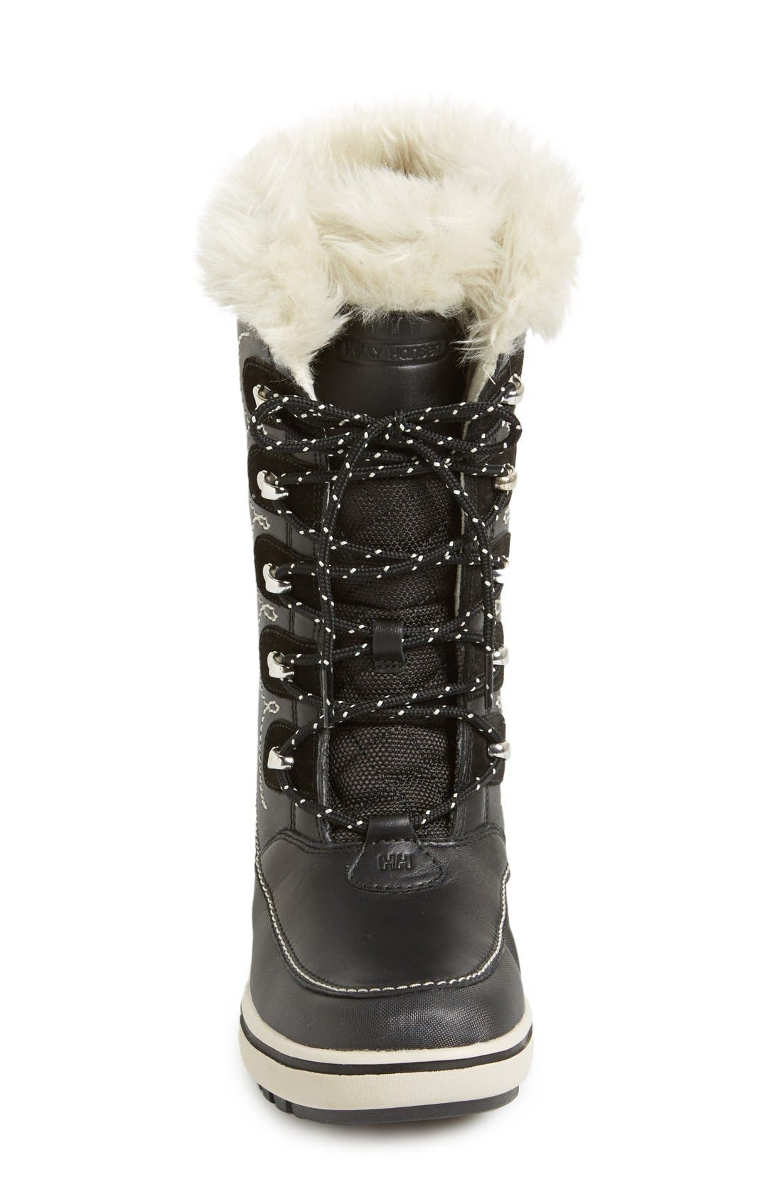 'Garibaldi' Waterproof Snow Boot, Alternate, color, BLACK/ NATURAL/ FEATHER GREY