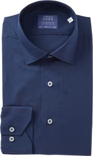 Lorenzo Uomo Travel Cotton Stretch Trim Fit Dress Shirt