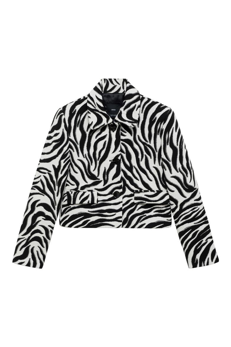 Zebra Print Jacket, Alternate, color, BLACK