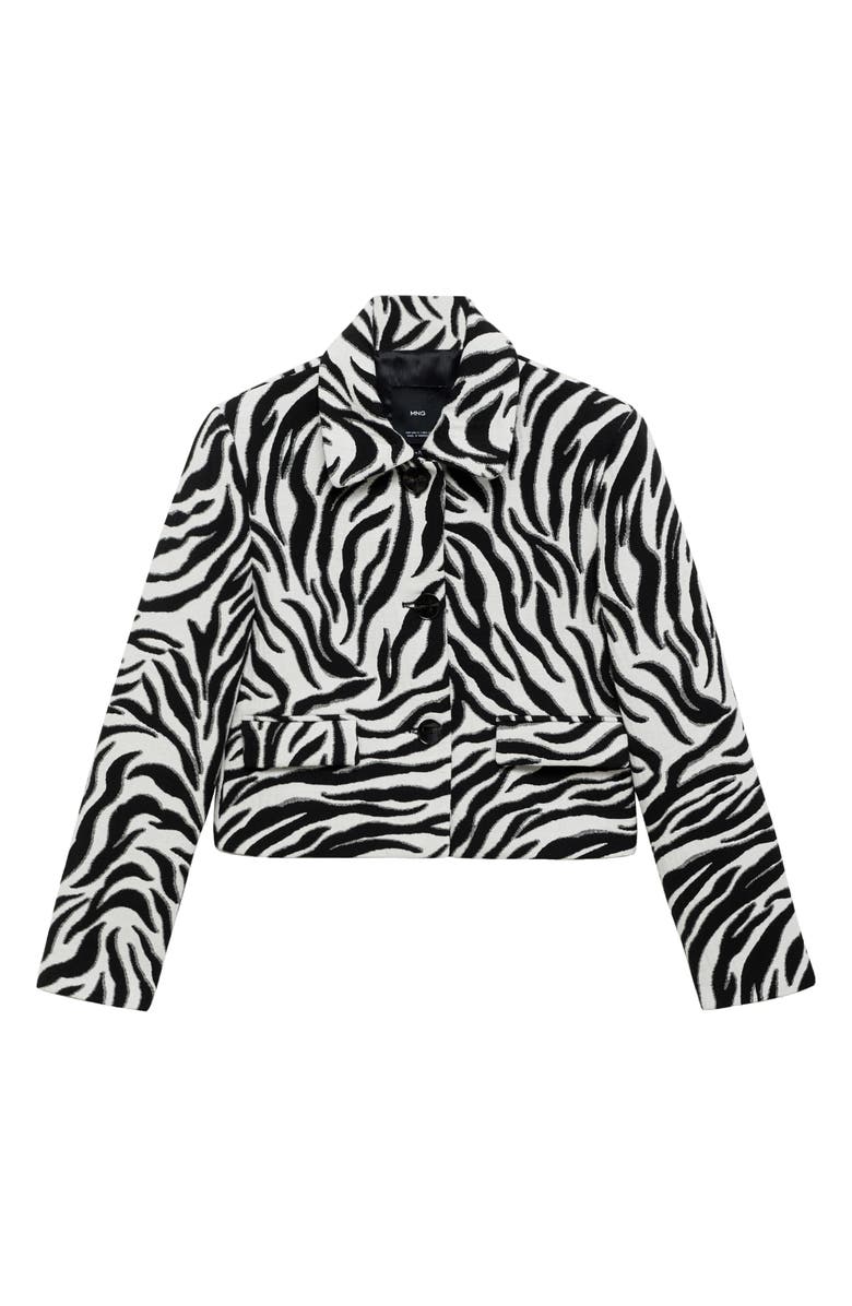 MANGO Zebra Print Jacket, Alternate, color, 