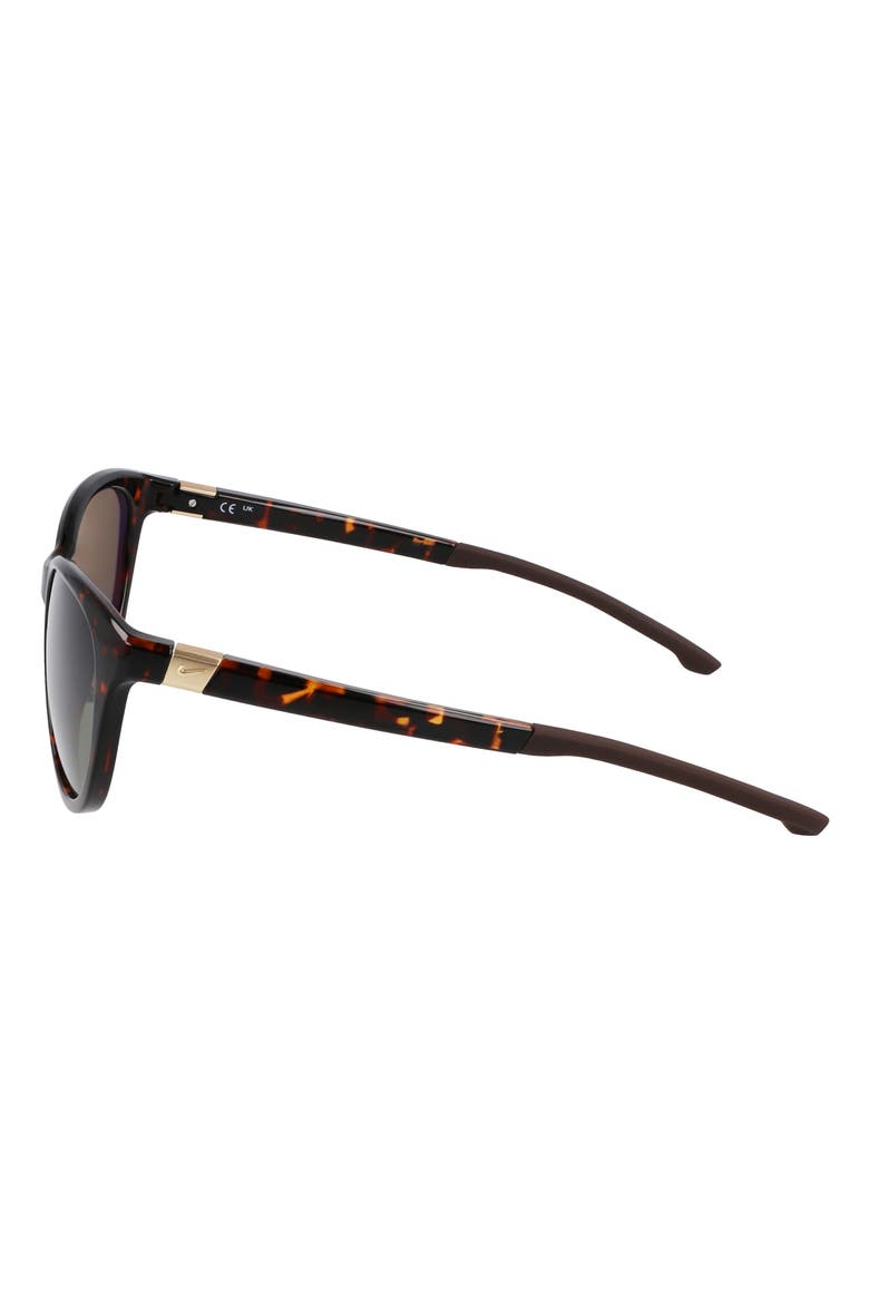55mm Cat Eye Sunglasses, Alternate, color, TORTOISE / GREEN