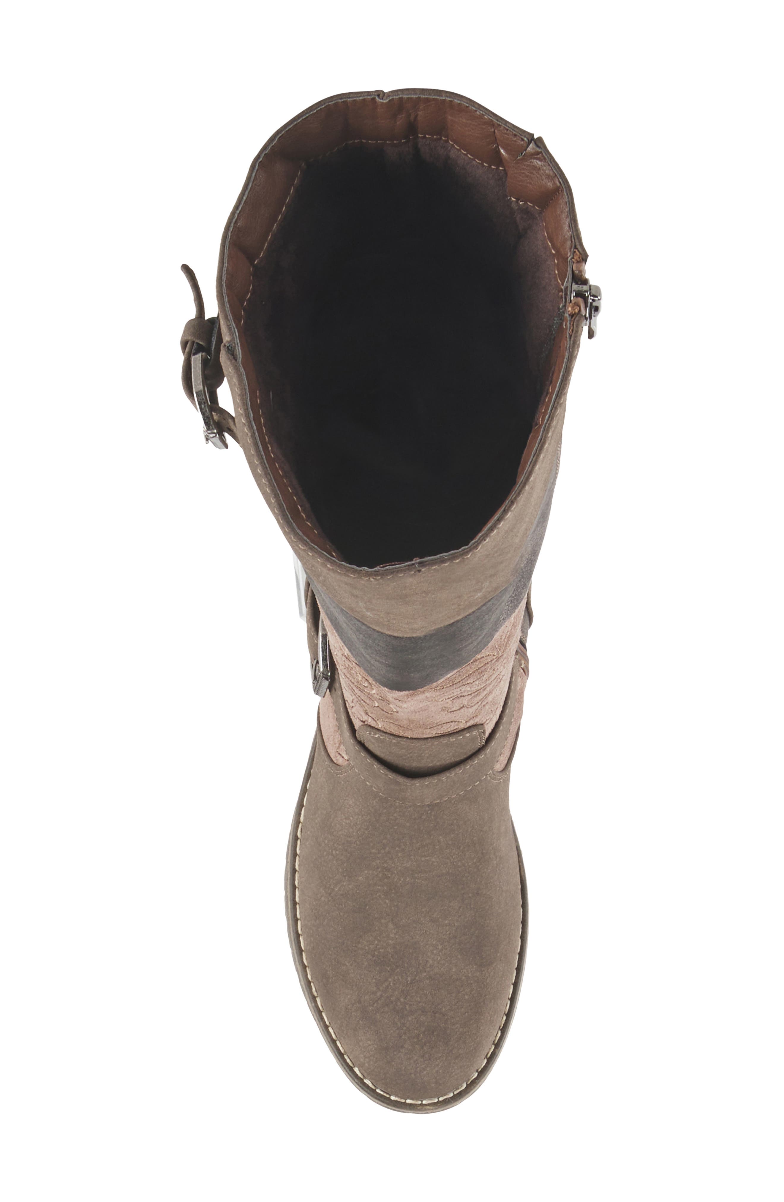 Collage Faux Leather Tall Boot, Alternate, color, BROWN MULTI