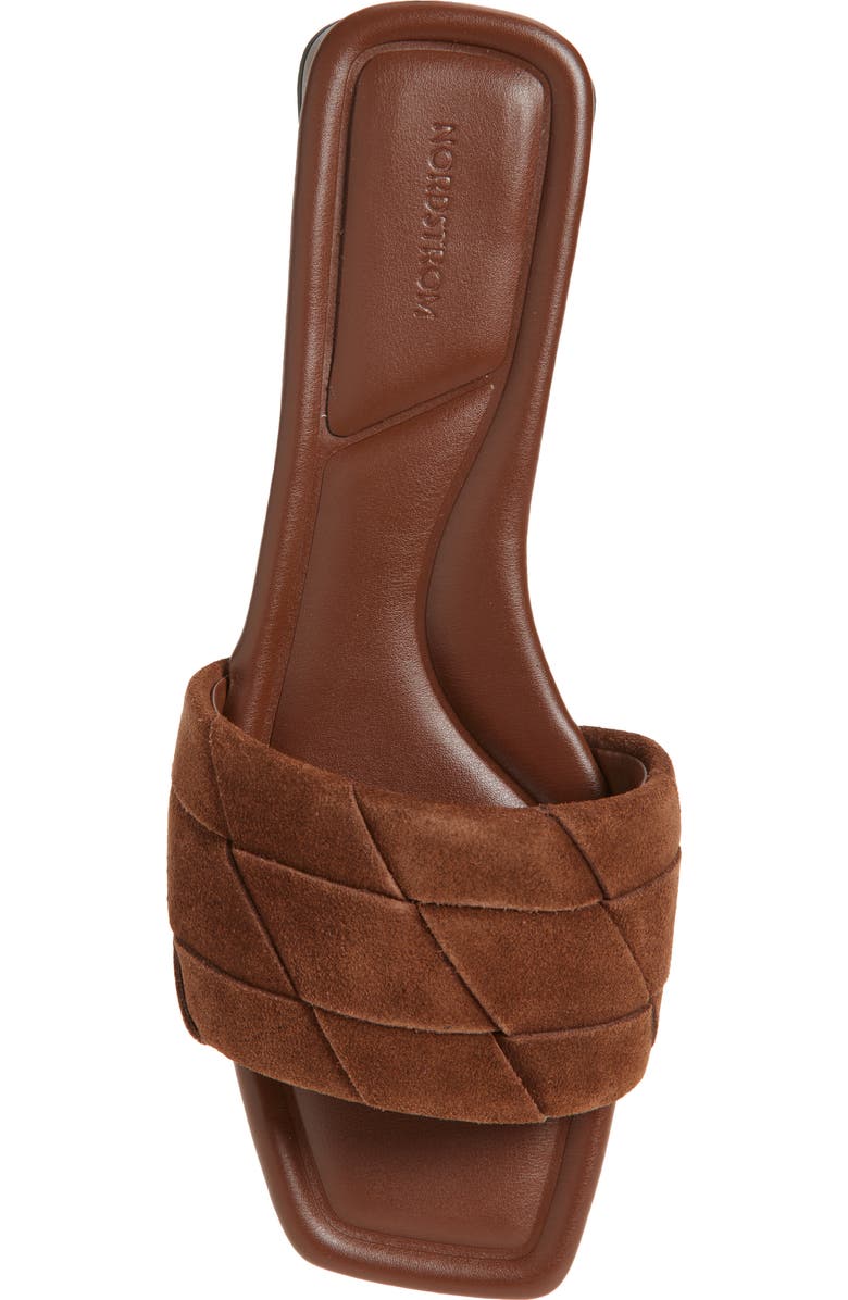 Nordstrom Brynn Slide Sandal, Alternate, color, Brown Brick