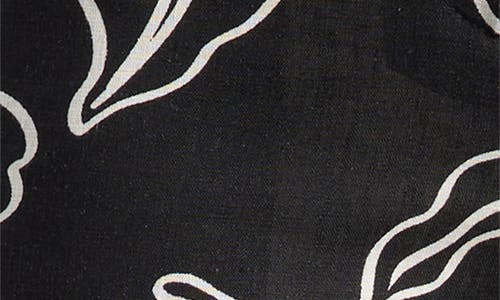 Mango Liza Print Wide Leg Pants In Black