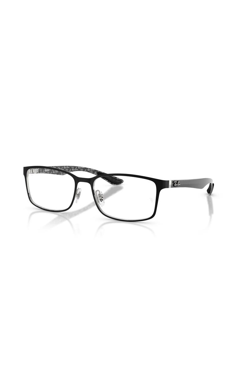 57mm Rectangle optical glasses, Main, color, Black