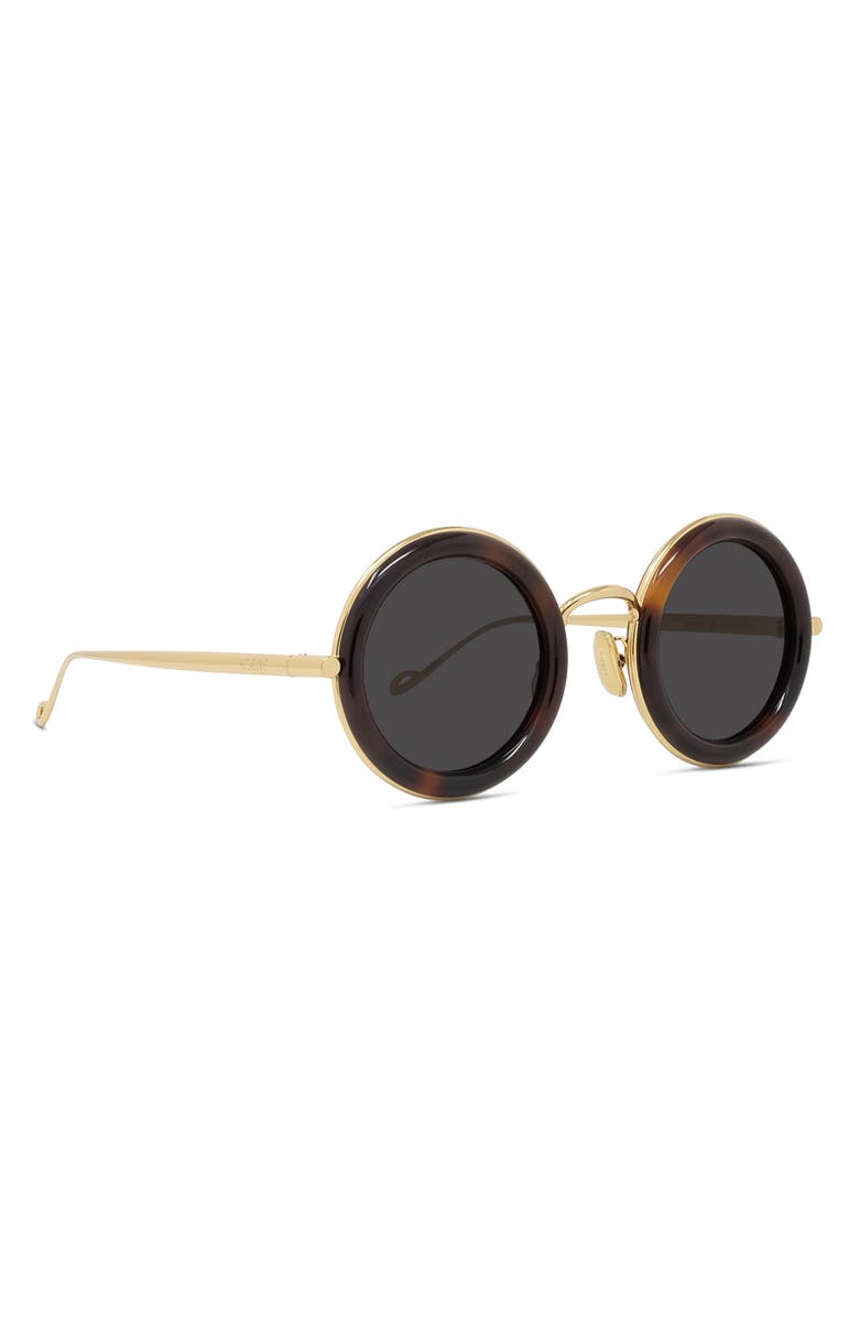 Loewe 45mm Small Round Sunglasses, Alternate, color, Dark Havana / Smoke