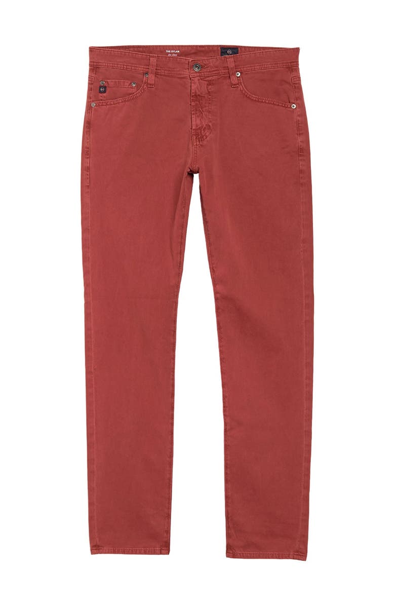 AG Dylan Skinny Pants, Main, color, Sulfur Mahogany Red