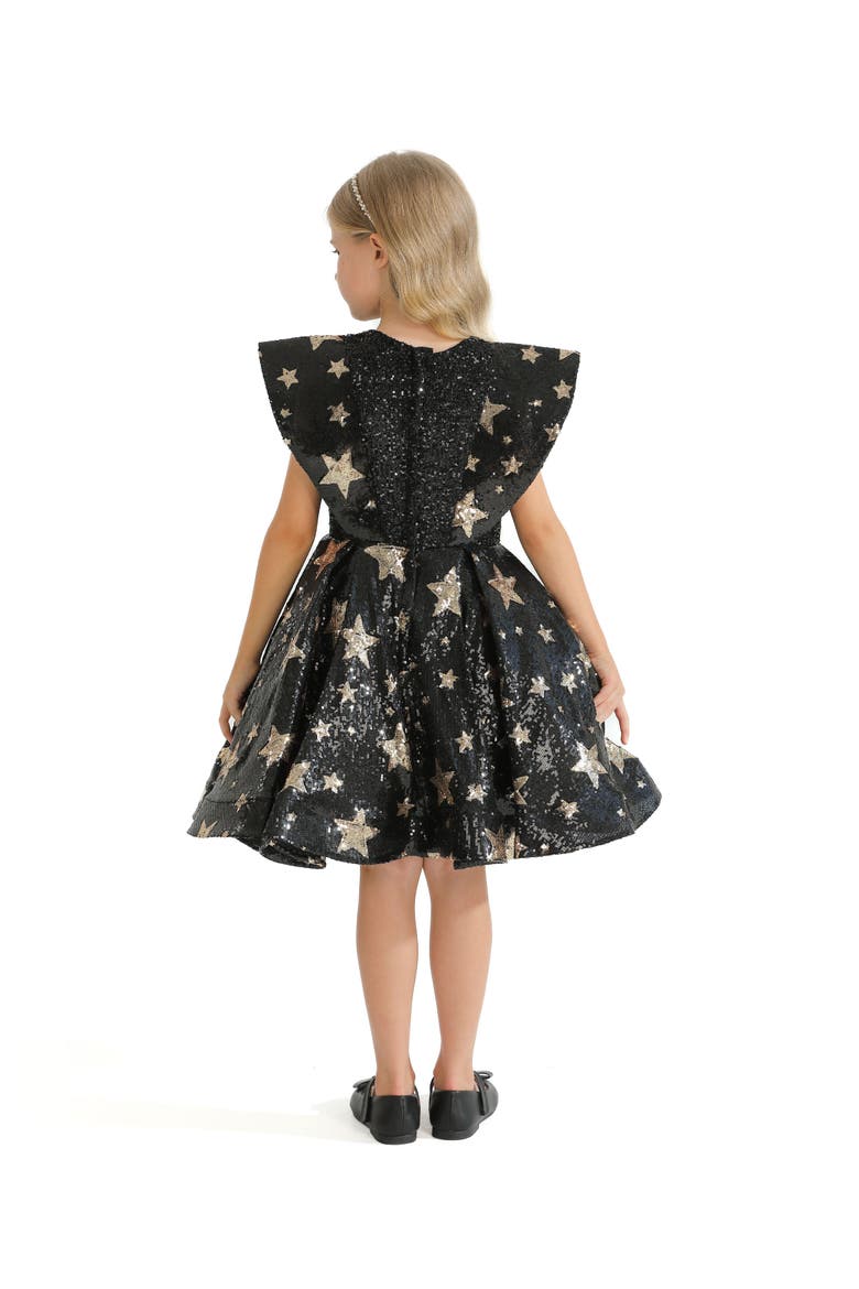 Starlit Rivior Dress, Alternate, color, Black