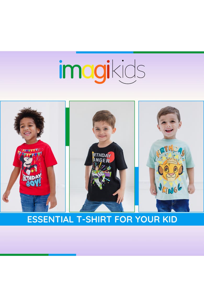 Cars Short Sleeve Birthday T-Shirt, Alternate, color, Mickey Mouse Red