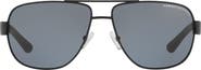 AX Armani Exchange 62mm Polarized Oversize Aviator Sunglasses