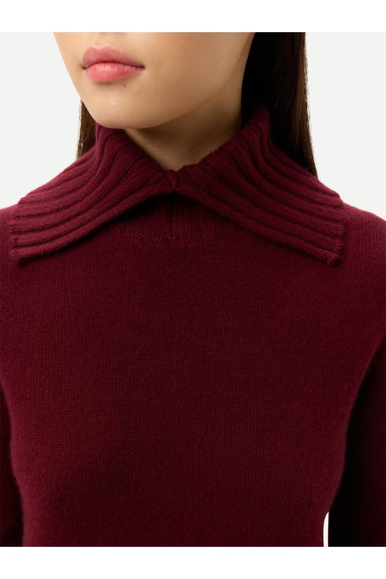 Slit T-Neck Sweater, Alternate, color, zinfandel