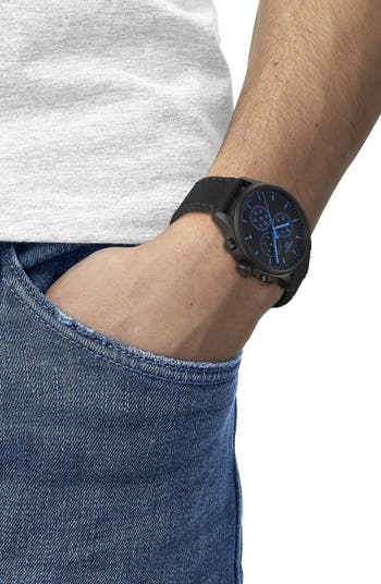 Chrono LX Twill Strap Swiss Quartz Watch, 45mm