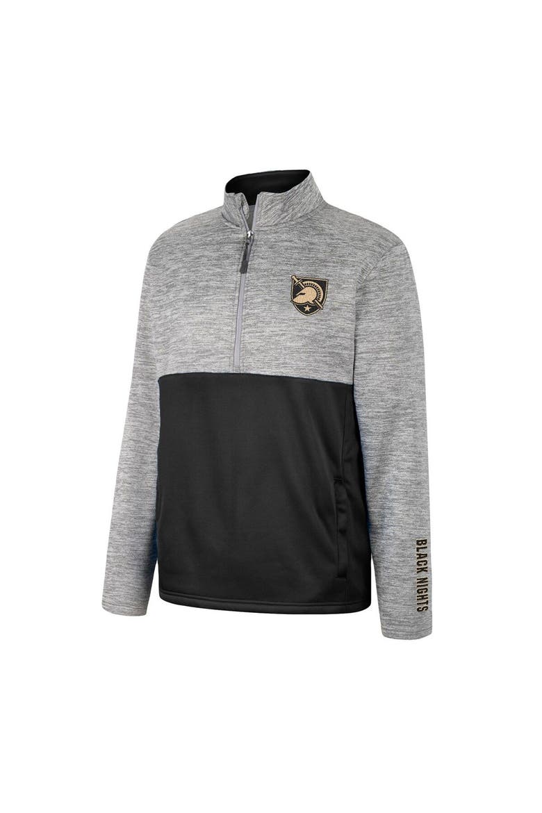 Men's Colosseum Gray Army Black Knights John Half-Zip Jacket, Alternate, color, Gray
