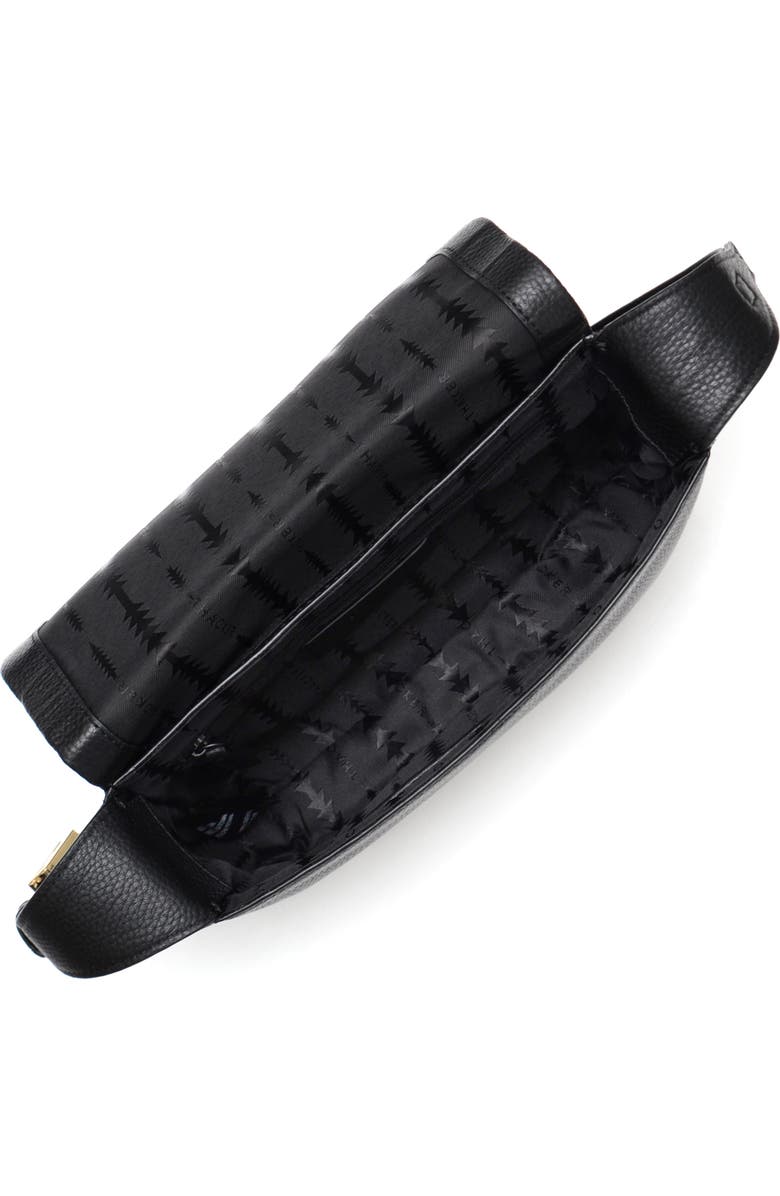 Thacker Jennie Leather Flap Shoulder Bag, Alternate, color, Black