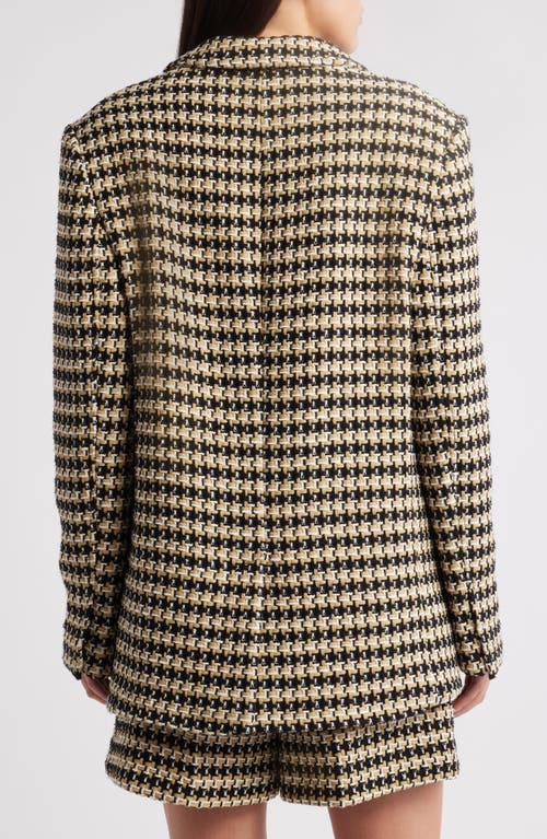 Hugo Boss Boss Jovana Tweed Blazer In Light Beige Tweed