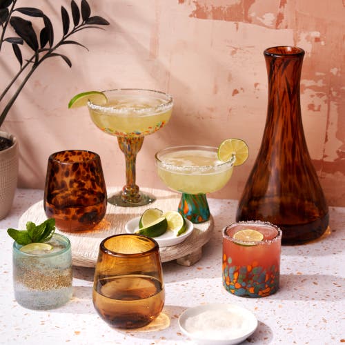 Twine Segunda Vida El Ocaso Recycled Stemless Wine Glasses Set Of 2