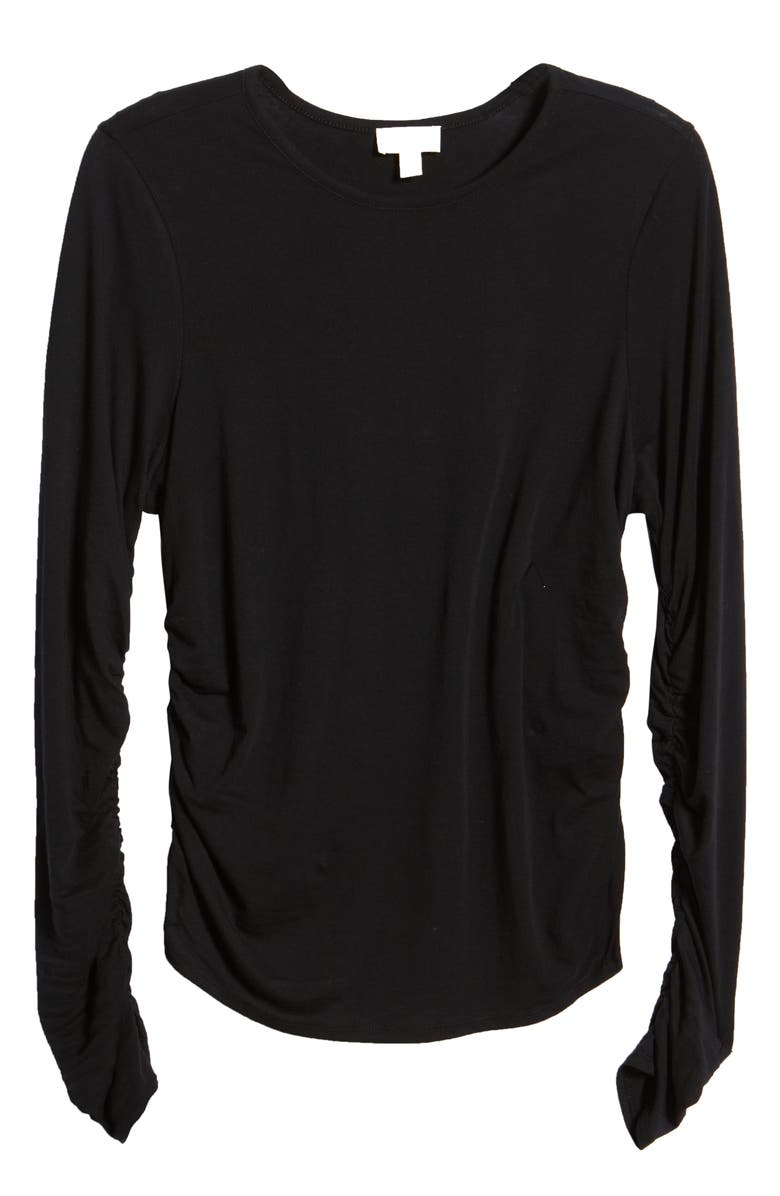 Open Edit Lightweight Ruched Knit Top, Main, color, 