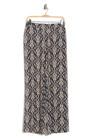 T Tahari Print Wide Leg Pants In Gray