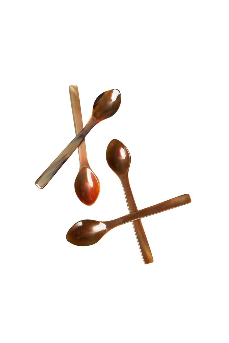 Horn Spoons - Set of 4, Main, color, Brown