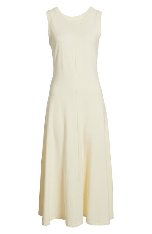 Nordstrom Sleeveless Cotton Blend Dress In Yellow Pale