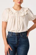ASTR the Label Zayne Ruffle Satin Top