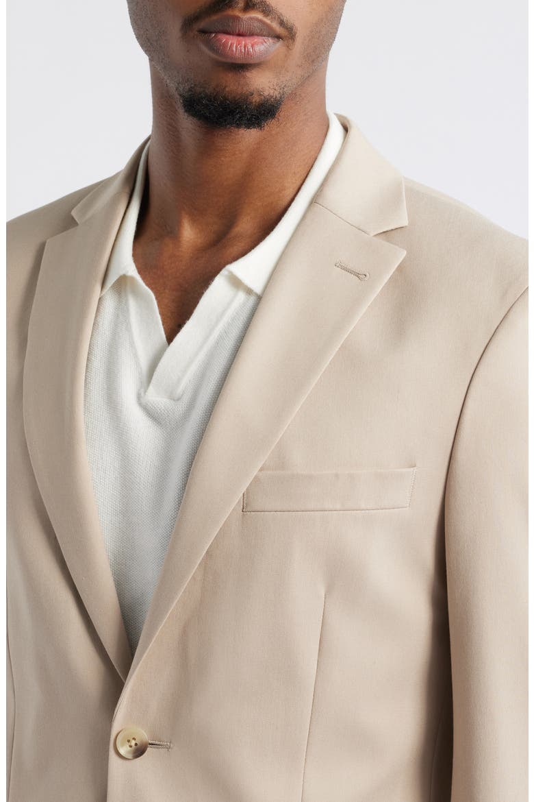 Slim Fit Sharkskin Blazer, Alternate, color, BEIGE BIRCH