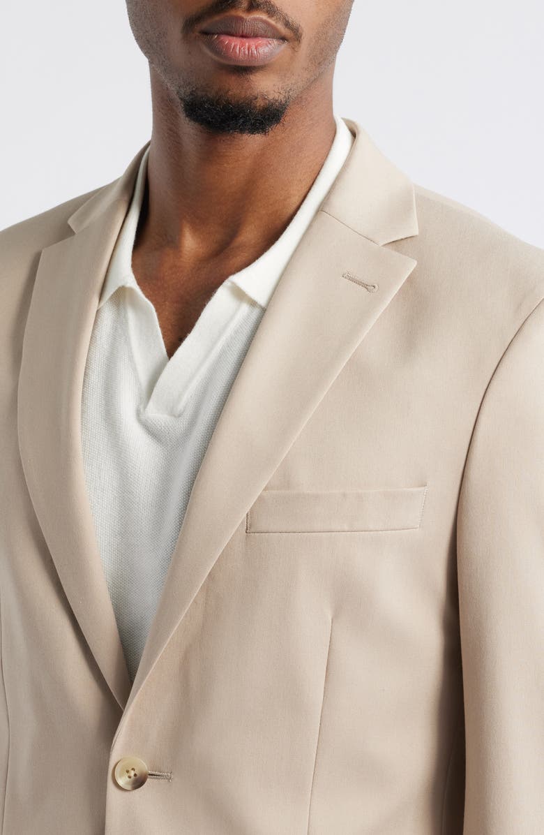 Open Edit Slim Fit Sharkskin Blazer, Alternate, color, Beige Birch