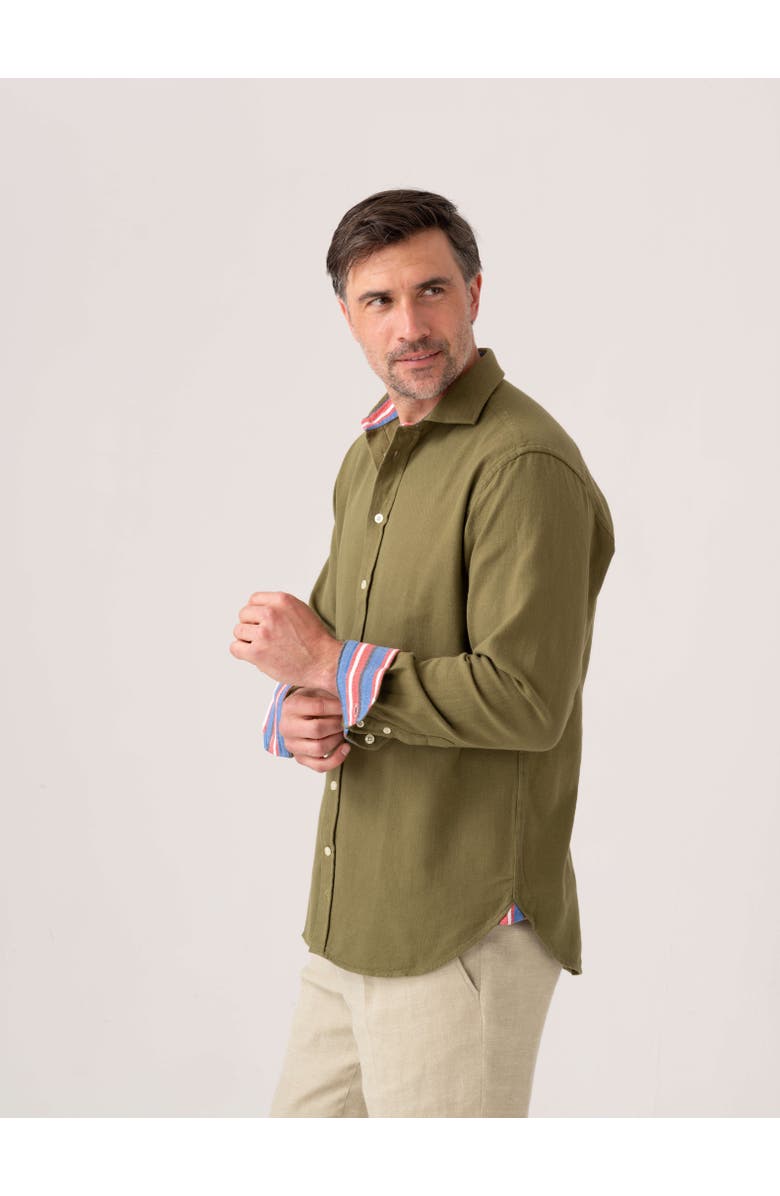 Koy Clothing Brushed Cotton Long Sleeve Shirt, Alternate, color, Olive