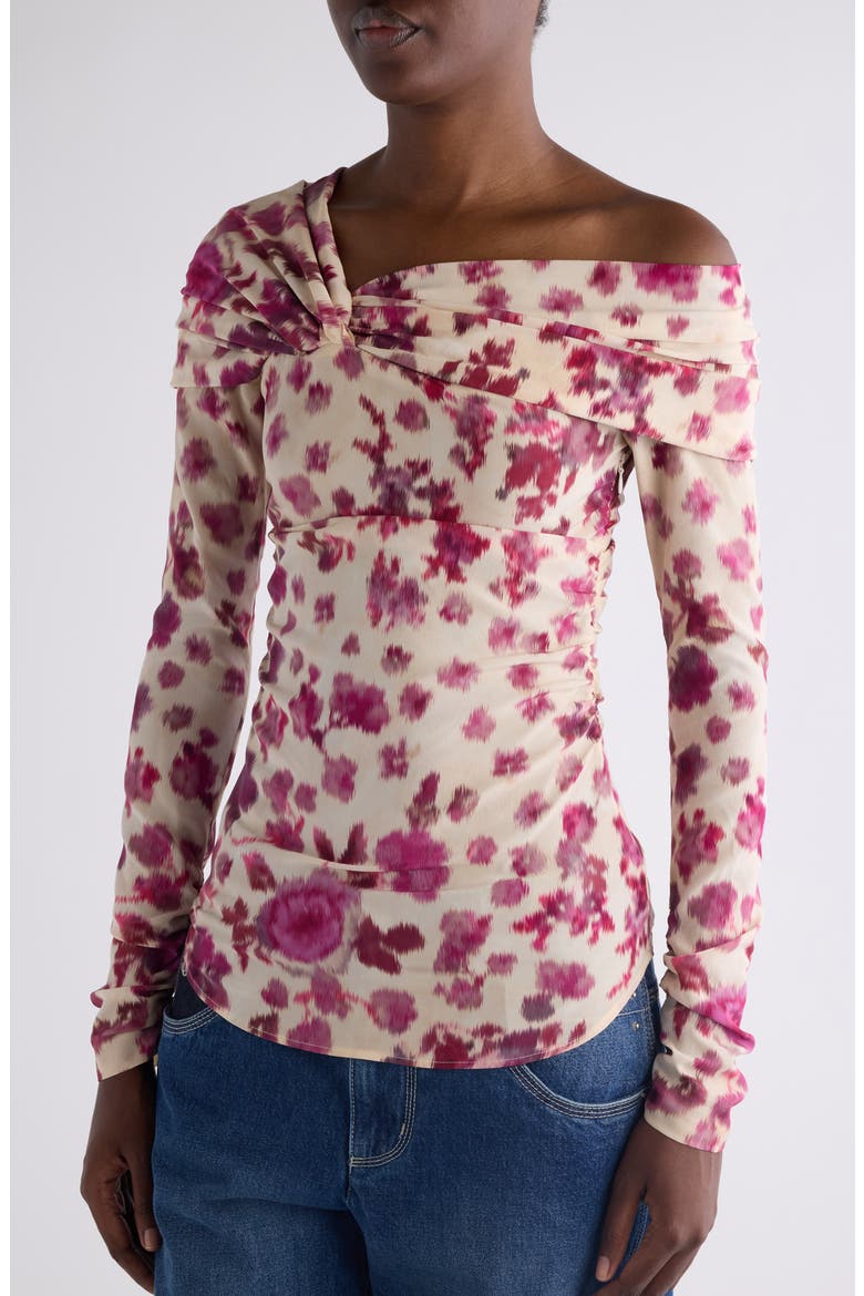 Danka Long Sleeve Stretch Silk Top, Alternate, color, PINK