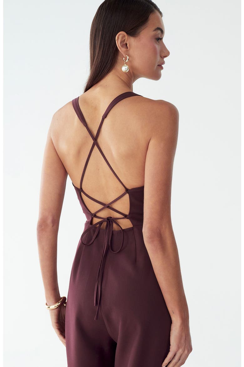 Cherie Jumpsuit, Alternate, color, Wine