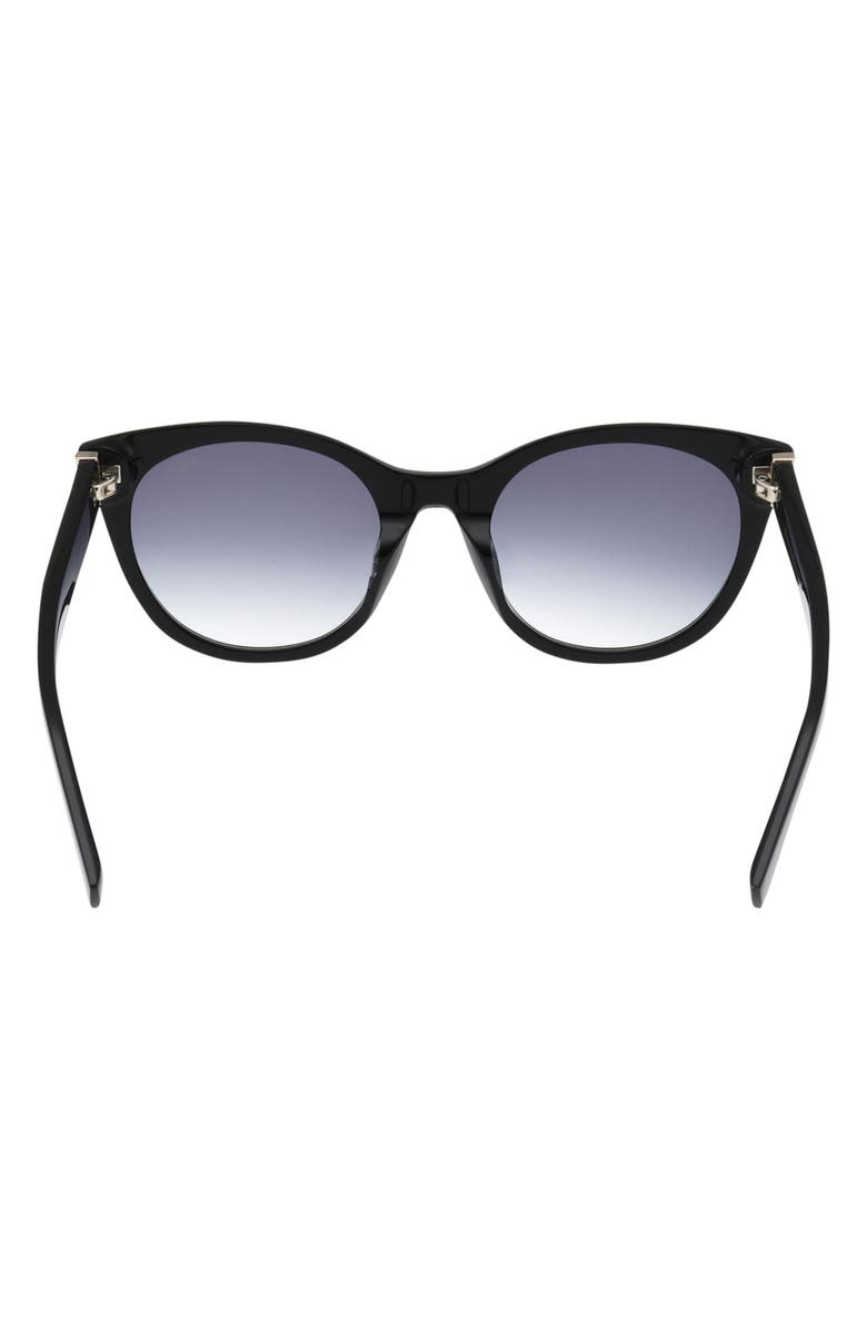 ABERCROMBIE & FITCH 52mm Gradient Cat Eye Sunglasses, Alternate, color, Shiny Black / Gradient Smoke