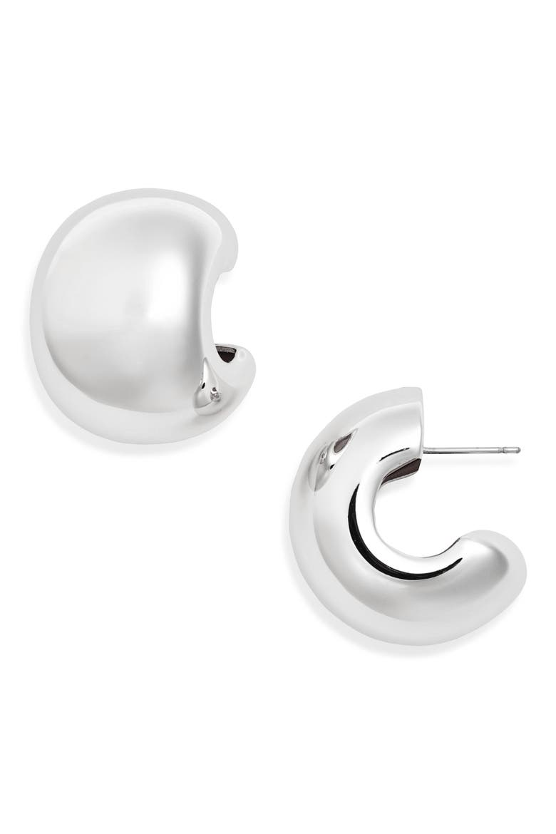 Gemma Hoop Earrings, Main, color, HIGH POLISH SILVER