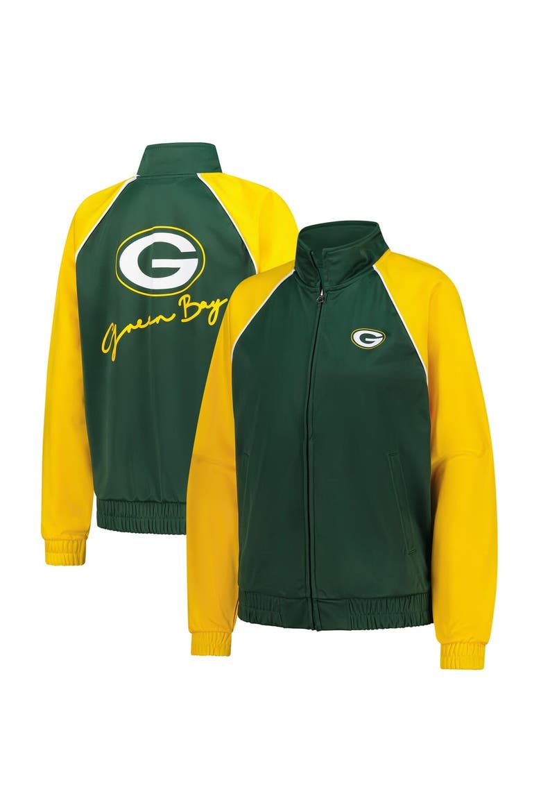 Women's G-III 4Her by Carl Banks Green Green Bay Packers Replay Full-Zip Track Jacket, Main, color, Green