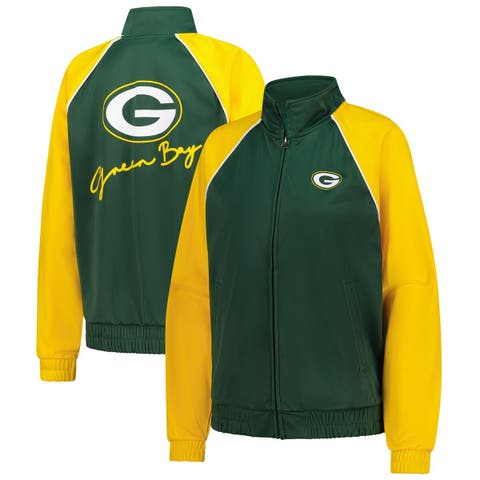 Women's G-III 4Her by Carl Banks Green Green Bay Packers Replay Full-Zip Track Jacket