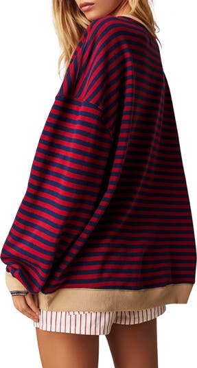 Oversize Stripe Sweatshirt