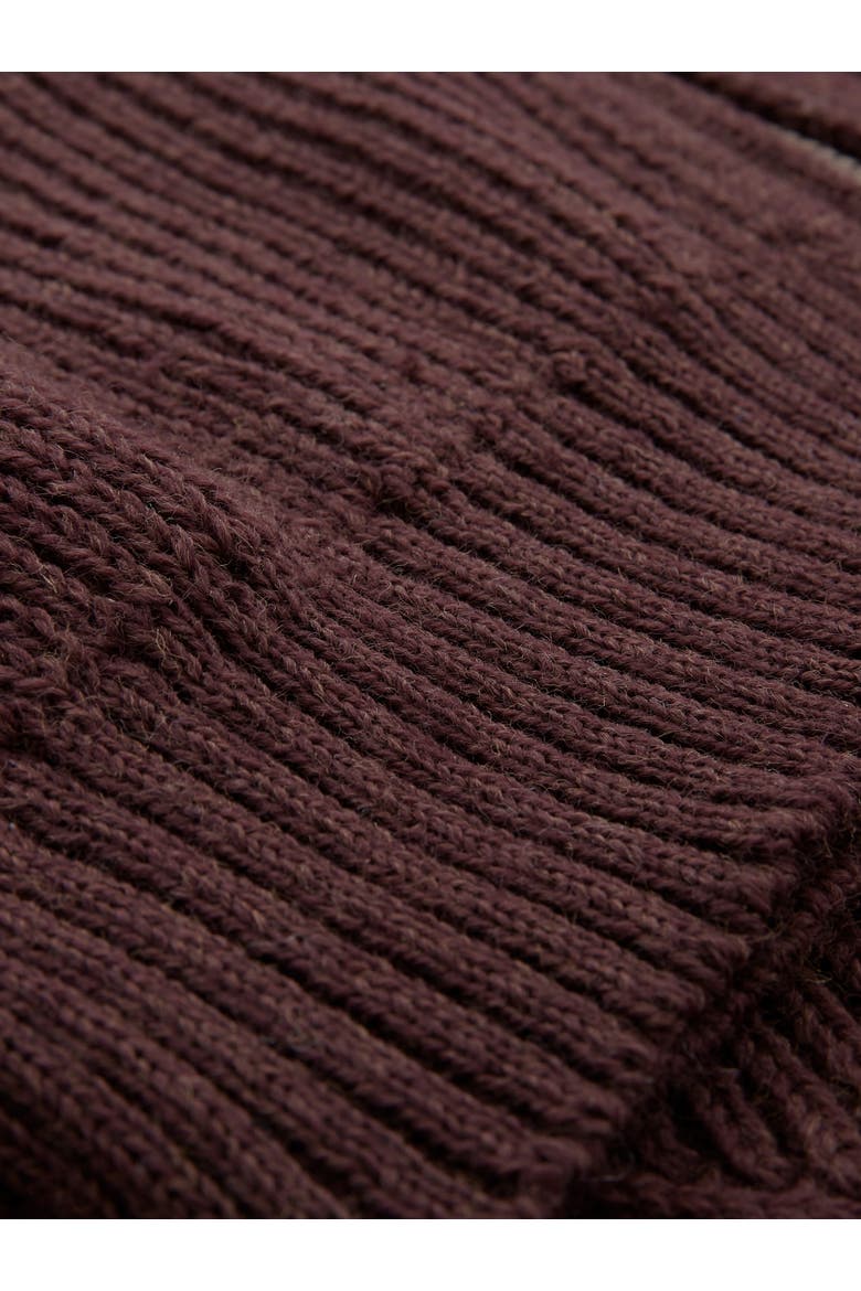 British Ribbed Zip Cardigan, Alternate, color, MERLOT