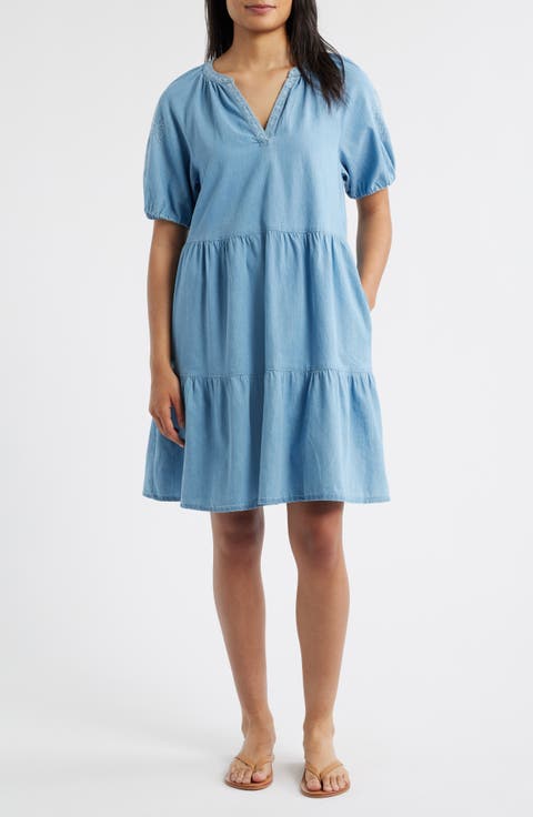 Ayla Embroidered Tiered Dress