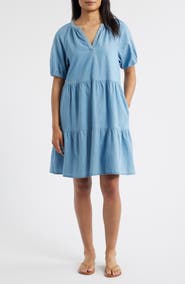 beachlunchlounge Ayla Embroidered Tiered Dress
