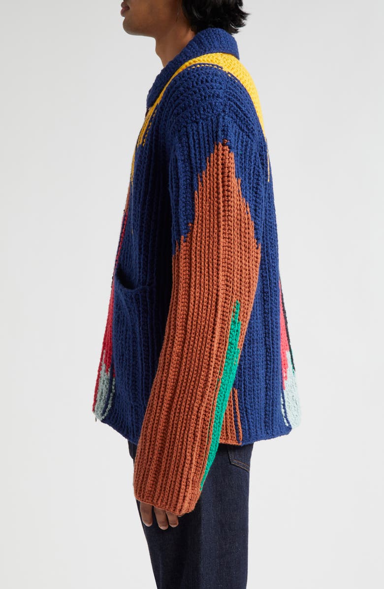 The Elder Statesman Acid Cotton Crochet Jacket, Alternate, color,