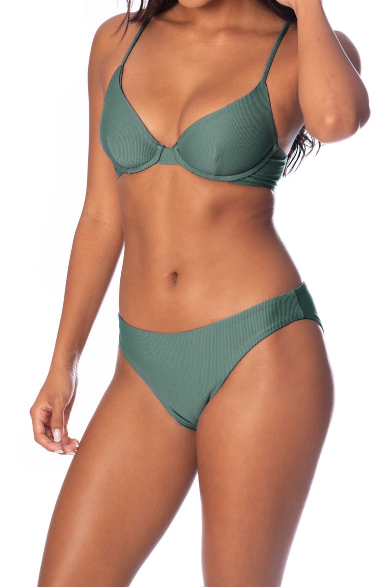 Eucalyptus Green Sublimity Reversible Bikini Bottoms, Alternate, color, GREEN