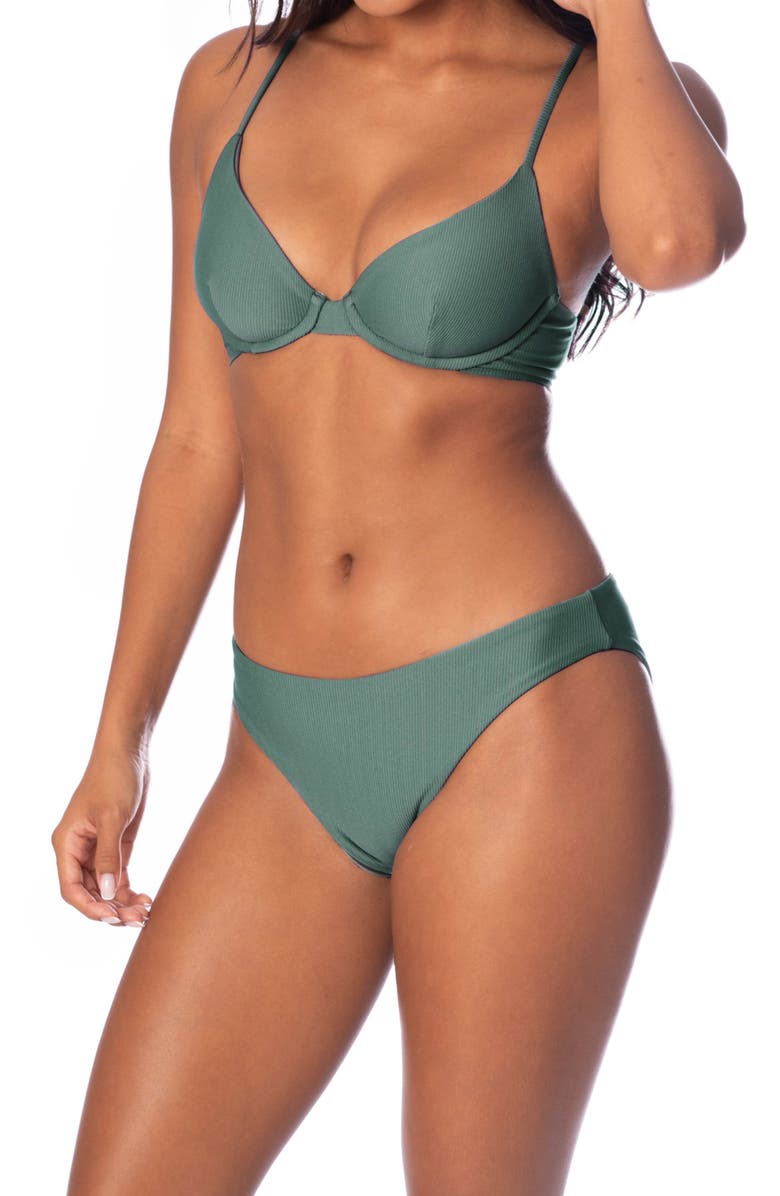Maaji Eucalyptus Green Sublimity Reversible Bikini Bottoms, Alternate, color, 