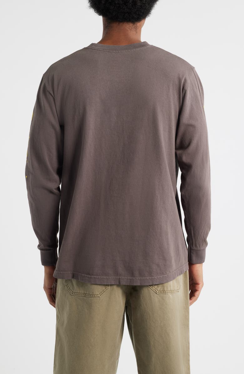 Obey Soundscapes Cotton Graphic Long Sleeve T-Shirt, Alternate, color, Pigment Dusty Black