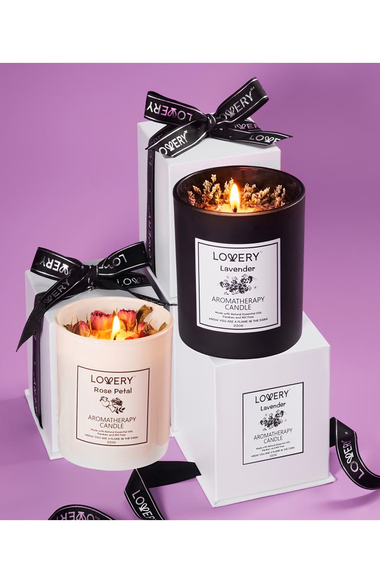 Lovery Aromatherapy Scented Soy Candle Duo, Alternate, color, White