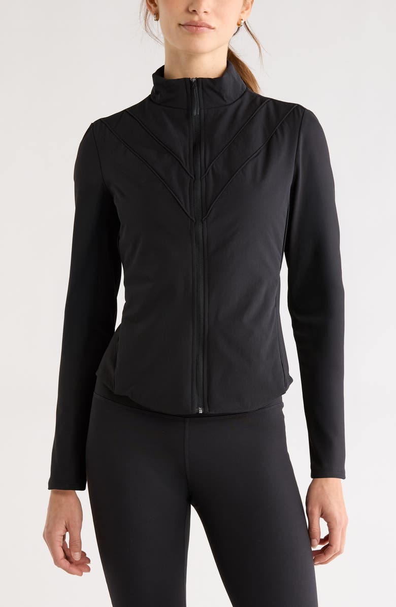 Zella Tiebreaker Hybrid Jacket, Main, color, Black